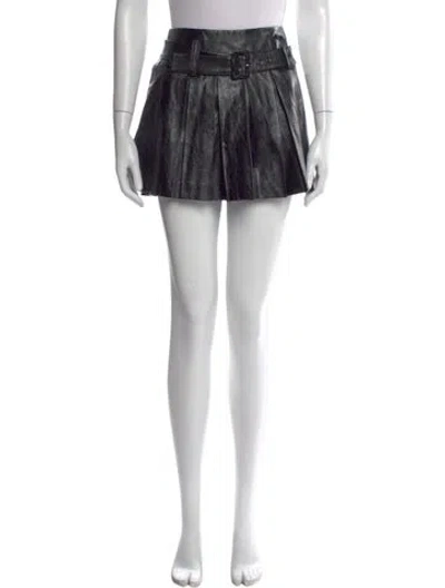 Pre-owned Ramy Brook Pleated Accents Mini Skirt In Black