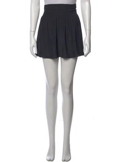 Pre-owned Ramy Brook Pleated Accents Mini Skirt In Black