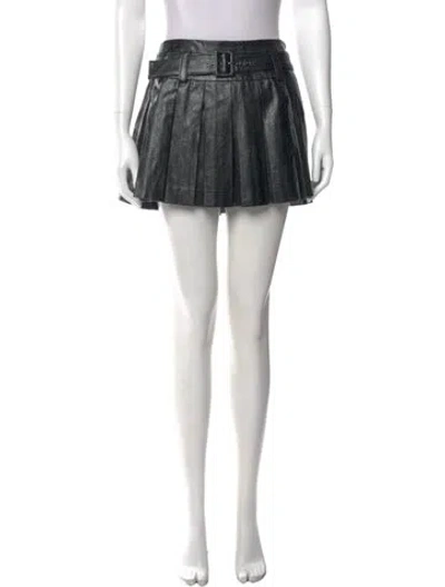 Pre-owned Ramy Brook Pleated Accents Mini Skirt In Gold