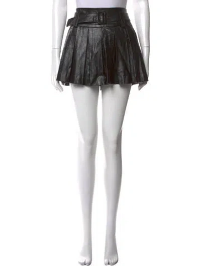 Pre-owned Ramy Brook Pleated Accents Mini Skirt W/ Tags In Black