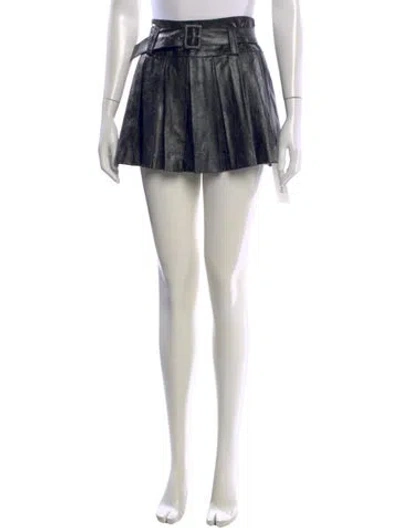 Pre-owned Ramy Brook Pleated Accents Mini Skirt In White