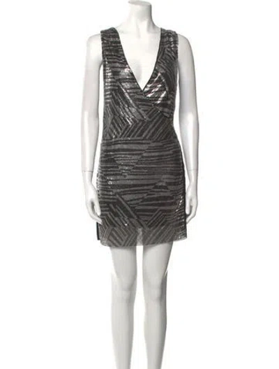 Pre-owned Ramy Brook Plunge Neckline Mini Dress