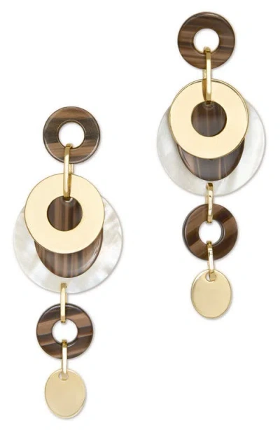 Ramy Brook Polina Link Statement Earrings In Brown