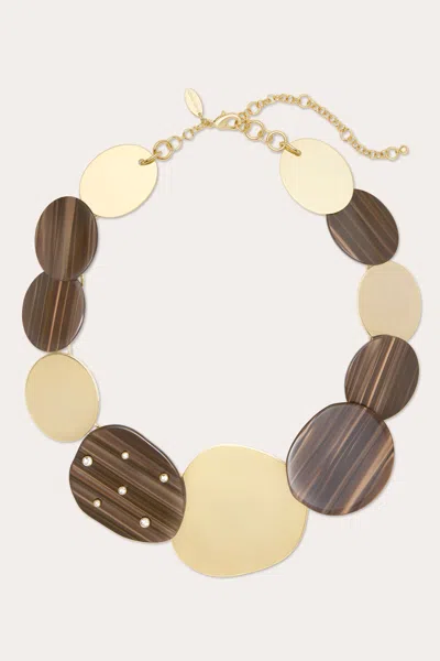 Ramy Brook Polina Textured Statement Necklace In Gold
