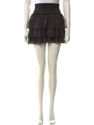 Pre-owned Ramy Brook Polka Dot Print Mini Skirt In Neutral