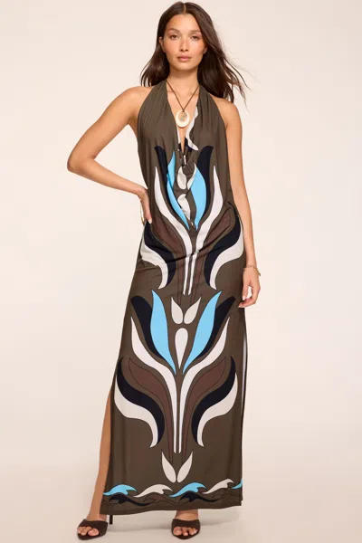 Ramy Brook Presley Printed Maxi Dress In Brown