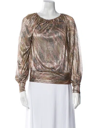 Pre-owned Ramy Brook Printed Bateau Neckline Sweatshirt