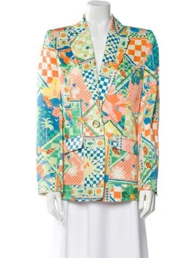 Pre-owned Ramy Brook Printed Blazer In Multi