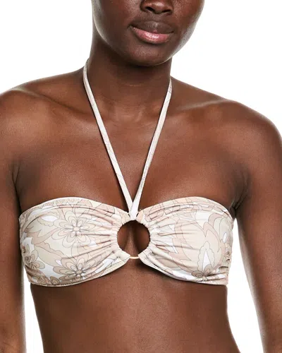 Ramy Brook Printed Elmar Bikini Top In Neutral