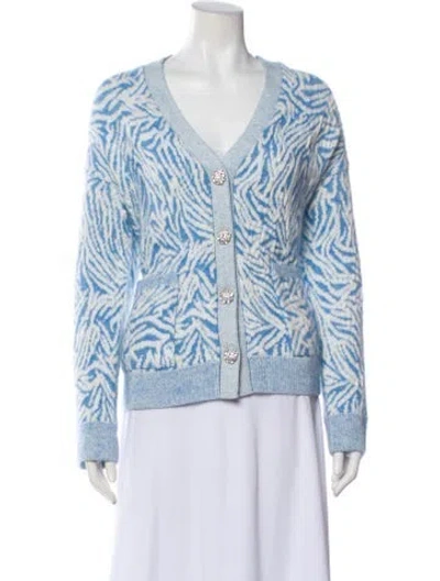 Pre-owned Ramy Brook Printed Evening Jacket In Blue