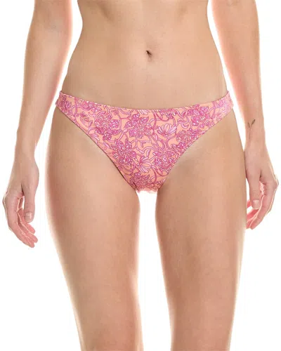 Ramy Brook Printed Isla Bikini Bottom In Pink