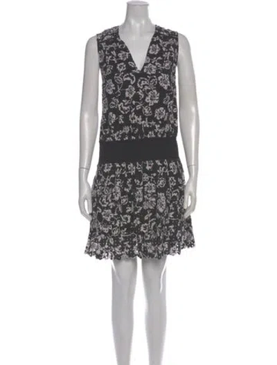 Pre-owned Ramy Brook Printed Knee-length Dress In Black
