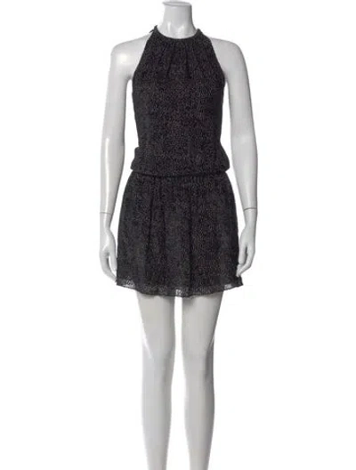 Pre-owned Ramy Brook Printed Knee-length Dress In Black