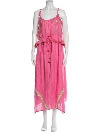 Pre-owned Ramy Brook Printed Long Dress In Pink