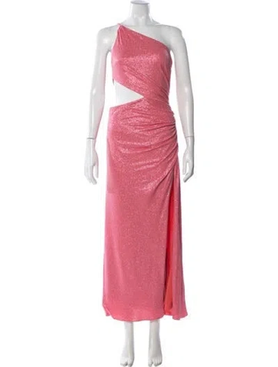 Pre-owned Ramy Brook Printed Long Dress In Pink
