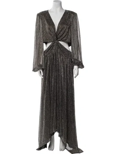Pre-owned Ramy Brook Printed Long Dress W/ Tags In Multi