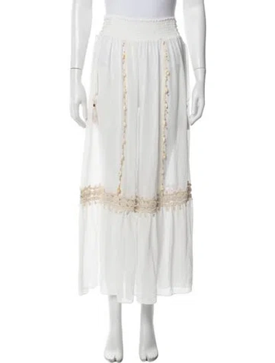 Pre-owned Ramy Brook Printed Long Skirt W/ Tags In White