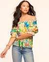 Ramy Brook Garden Lula Off The Shoulder Top In Garden Print