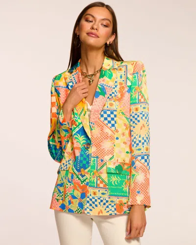 Ramy Brook Printed Maddie Blazer In Garden Print