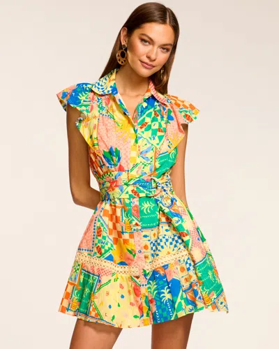 RAMY BROOK MARCELINE PRINTED COTTON MINI DRESS