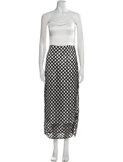 Pre-owned Ramy Brook Printed Midi Length Dress In Black
