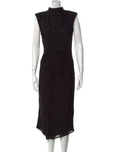 Pre-owned Ramy Brook Printed Midi Length Dress In Black