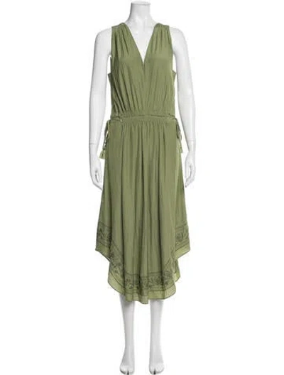 Pre-owned Ramy Brook Printed Midi Length Dress In Green