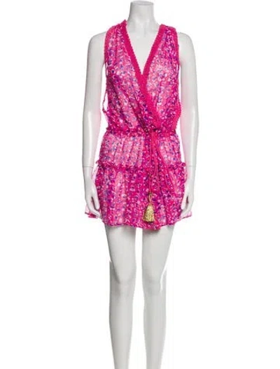Pre-owned Ramy Brook Printed Midi Length Dress In Pink