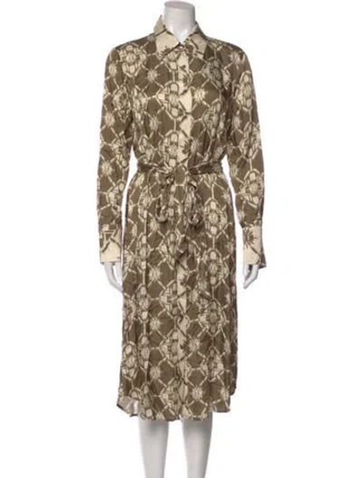 Pre-owned Ramy Brook Printed Midi Length Dress W/ Tags In Neutral