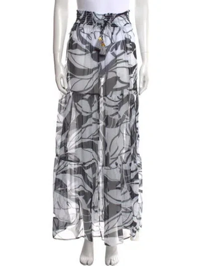Pre-owned Ramy Brook Printed Midi Length Skirt In Gray