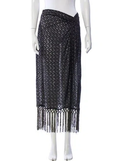 Pre-owned Ramy Brook Printed Midi Length Skirt W/ Tags In Blue