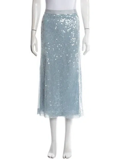 Pre-owned Ramy Brook Printed Midi Length Skirt W/ Tags In Blue