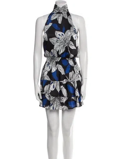 Pre-owned Ramy Brook Printed Mini Dress In Black