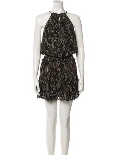 Pre-owned Ramy Brook Printed Mini Dress In Black
