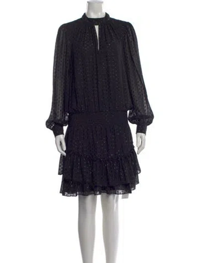 Pre-owned Ramy Brook Printed Mini Dress In Black