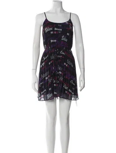 Pre-owned Ramy Brook Printed Mini Dress In Black