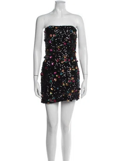 Pre-owned Ramy Brook Printed Mini Dress In Black
