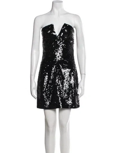 Pre-owned Ramy Brook Printed Mini Dress In Black