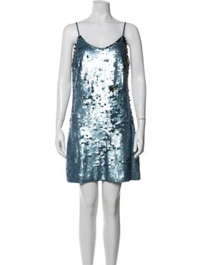 Pre-owned Ramy Brook Printed Mini Dress In Black