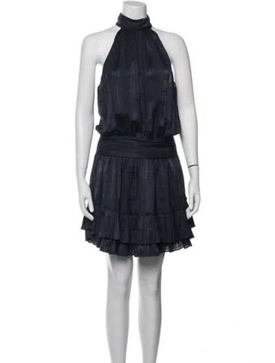 Pre-owned Ramy Brook Printed Mini Dress In Blue
