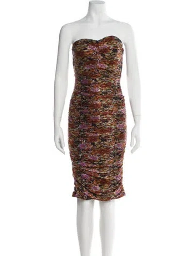 Pre-owned Ramy Brook Printed Mini Dress In Brown