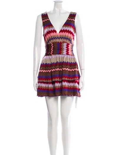 Pre-owned Ramy Brook Printed Mini Dress In Brown