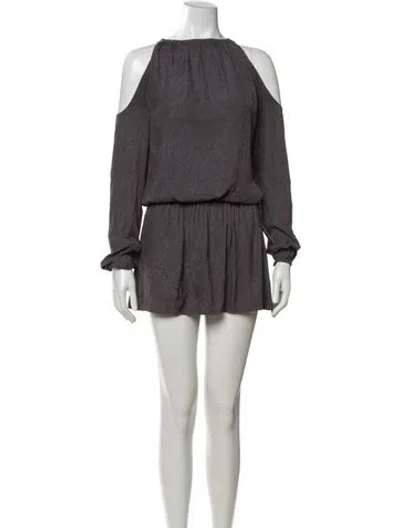 Pre-owned Ramy Brook Printed Mini Dress In Grey
