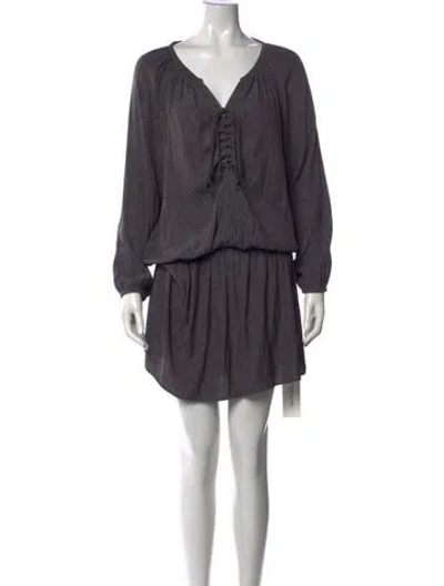 Pre-owned Ramy Brook Printed Mini Dress In Grey