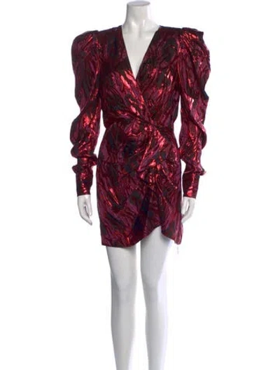 Pre-owned Ramy Brook Printed Mini Dress In Metallic/purple