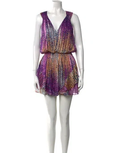 Pre-owned Ramy Brook Printed Mini Dress In Multi