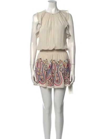 Pre-owned Ramy Brook Printed Mini Dress In Neutral