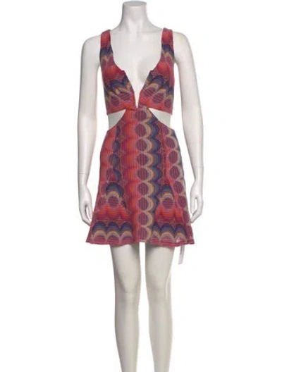 Pre-owned Ramy Brook Printed Mini Dress In Neutral