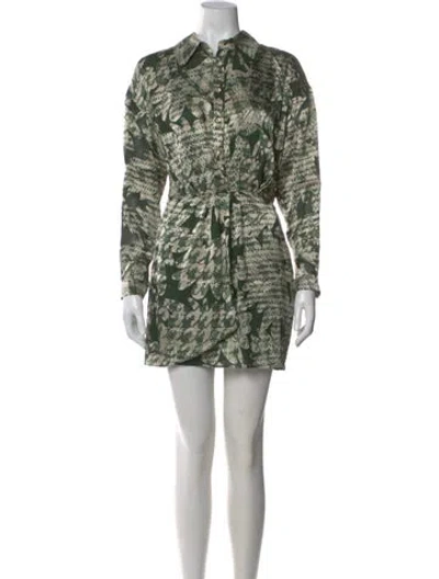 Pre-owned Ramy Brook Printed Mini Dress In Neutral