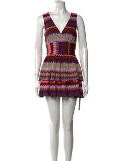 Pre-owned Ramy Brook Printed Mini Dress In Neutral
